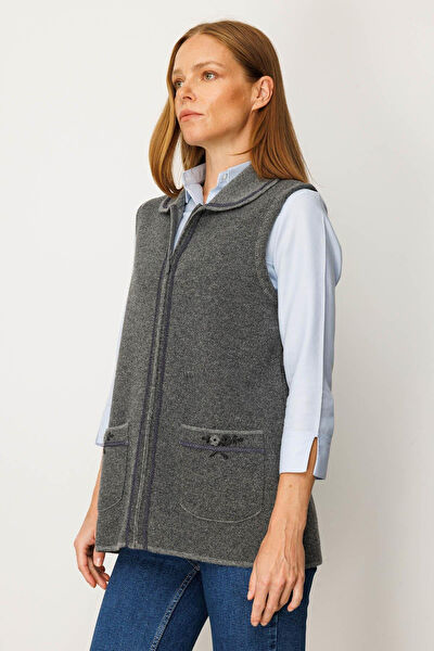 Desen Triko Kadın Yelek