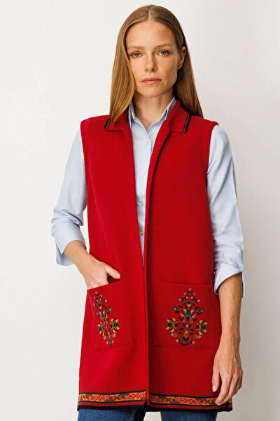 Desen Triko Kadın Yelek