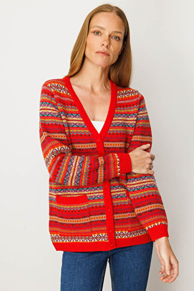 Desen Triko Günlük Hırka