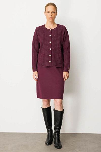 Desen Triko Kadın Ceket