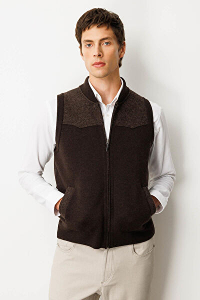 Desen Triko Erkek Yelek