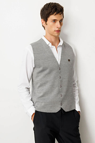 Desen Triko Erkek Yelek