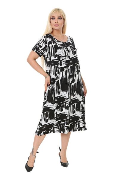 MELSAY Büyük Beden Günlük Elbise