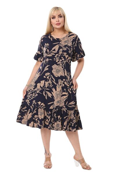 MELSAY Büyük Beden Günlük Elbise