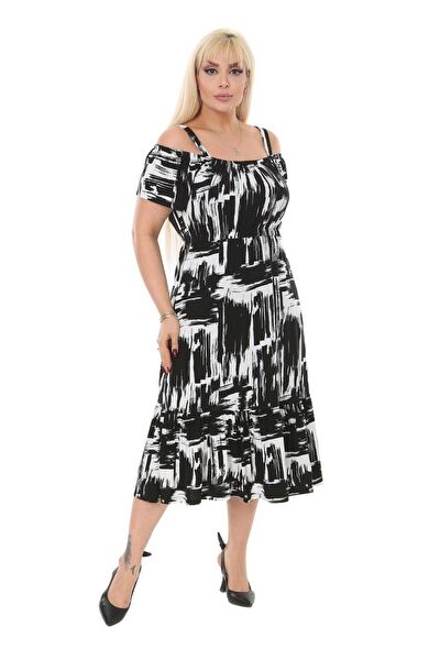 MELSAY Büyük Beden Günlük Elbise