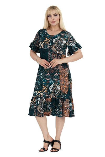 MELSAY Büyük Beden Günlük Elbise