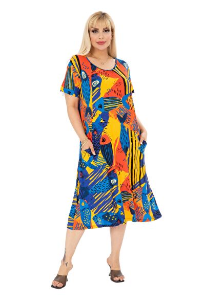 MELSAY Büyük Beden Günlük Elbise