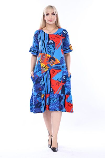 MELSAY Büyük Beden Günlük Elbise