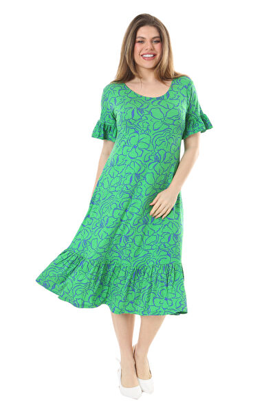 MELSAY Büyük Beden Günlük Elbise