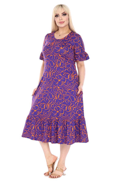 MELSAY Büyük Beden Günlük Elbise