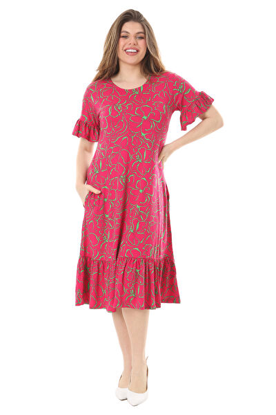 MELSAY Büyük Beden Günlük Elbise