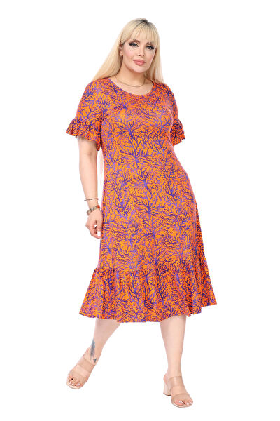 MELSAY Büyük Beden Günlük Elbise