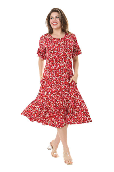 MELSAY Büyük Beden Günlük Elbise