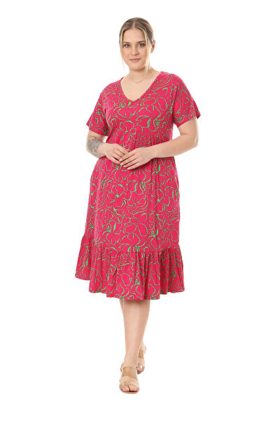 MELSAY Büyük Beden Günlük Elbise