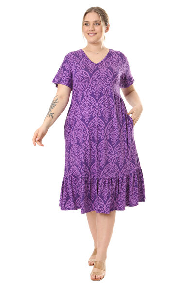 MELSAY Büyük Beden Günlük Elbise