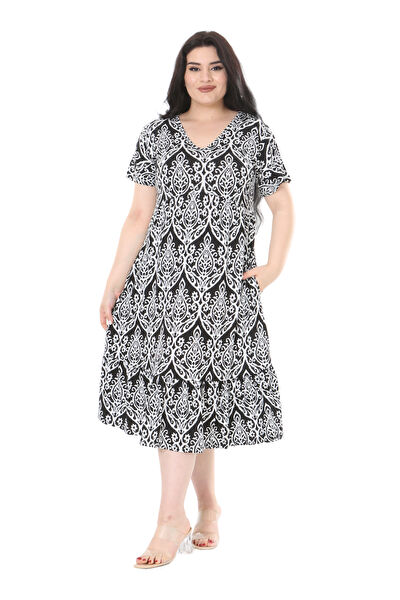 MELSAY Büyük Beden Günlük Elbise