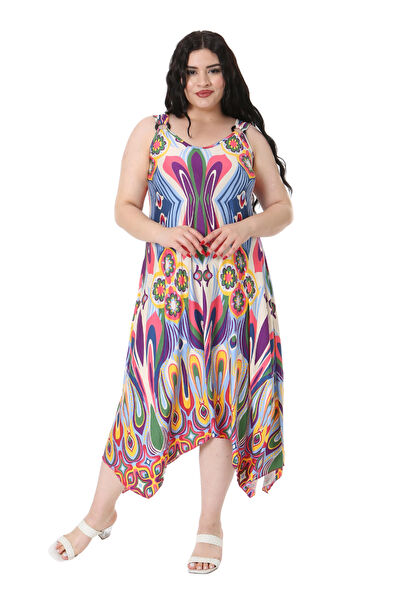 MELSAY Büyük Beden Günlük Elbise