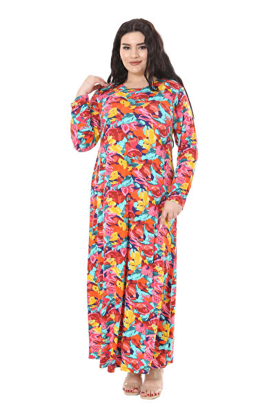 MELSAY Büyük Beden Günlük Elbise