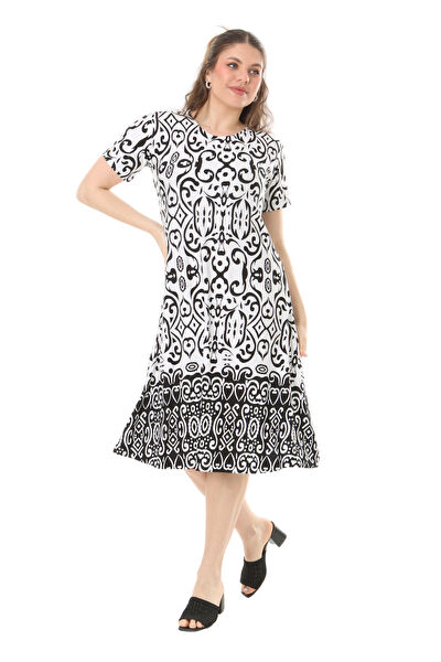 MELSAY Büyük Beden Günlük Elbise