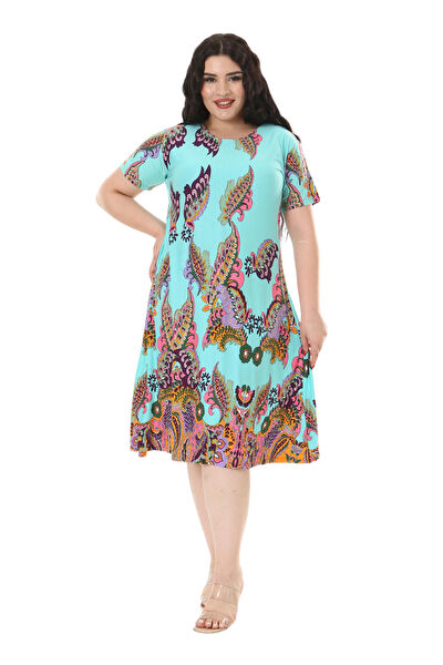 MELSAY Büyük Beden Günlük Elbise