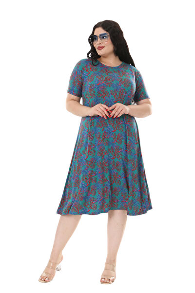 MELSAY Büyük Beden Günlük Elbise