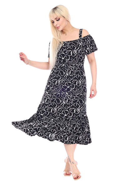 MELSAY Büyük Beden Günlük Elbise