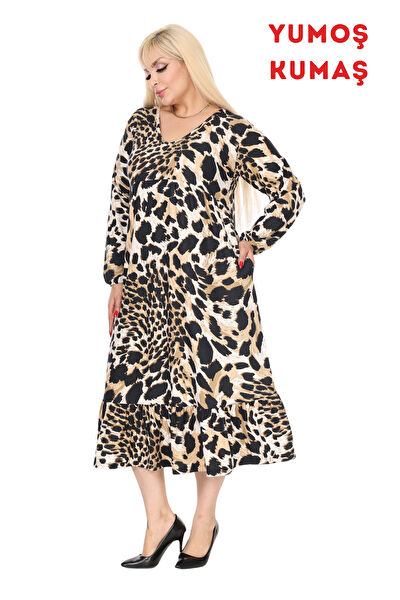 MELSAY Büyük Beden Günlük Elbise