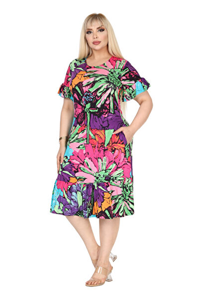 MELSAY Büyük Beden Günlük Elbise