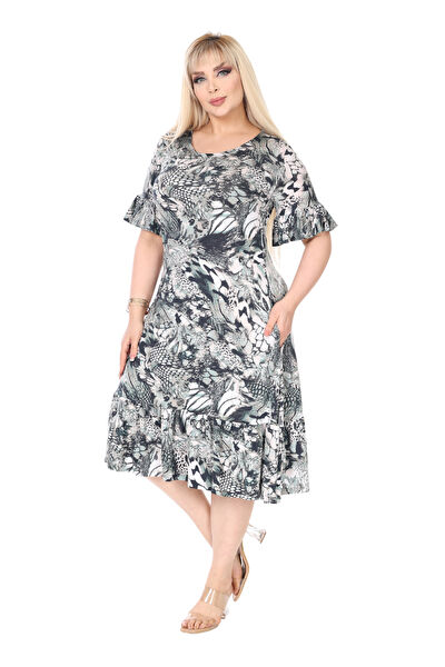 MELSAY Büyük Beden Günlük Elbise