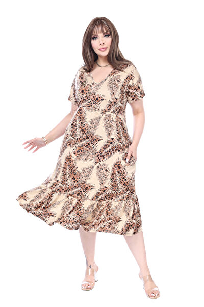 MELSAY Büyük Beden Günlük Elbise