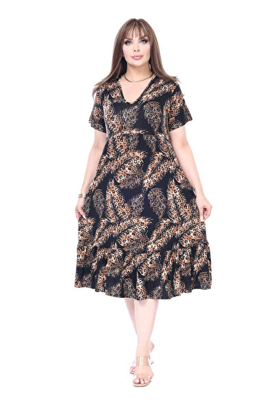 MELSAY Büyük Beden Günlük Elbise