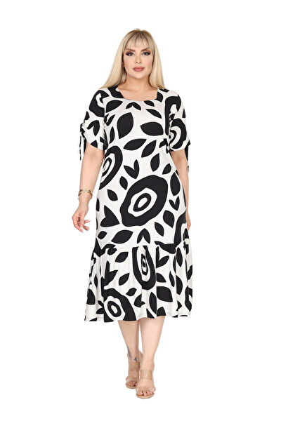 MELSAY Büyük Beden Günlük Elbise