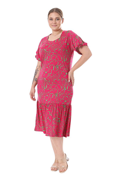 MELSAY Büyük Beden Günlük Elbise