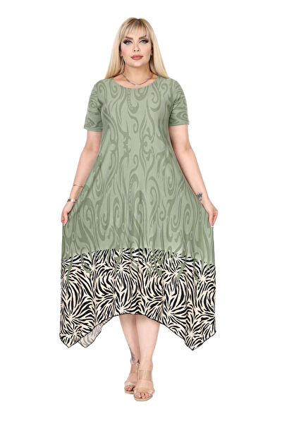 MELSAY Büyük Beden Günlük Elbise