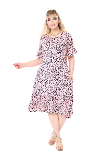 MELSAY Büyük Beden Günlük Elbise