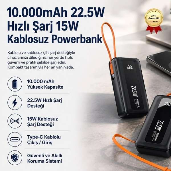 HzlStore Powerbank, Taşınabilir Şarj Cihazı