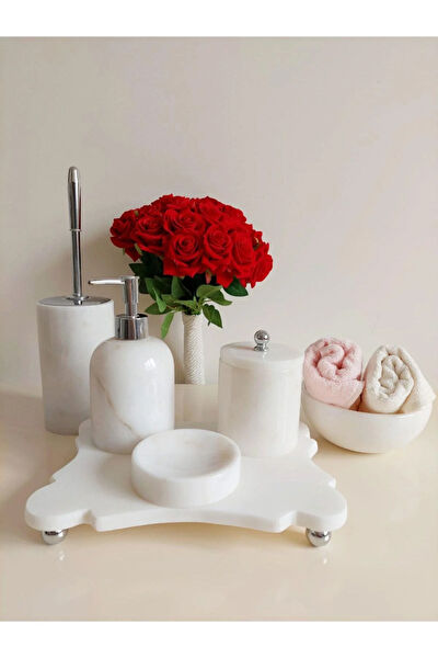 Sümeyra Marble Art Banyo Aksesuar Seti