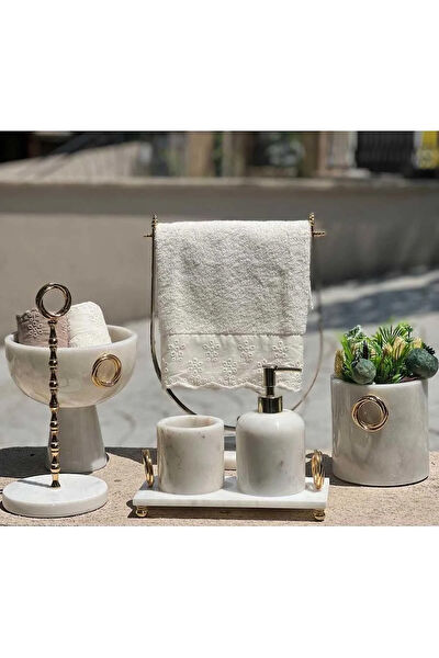 Sümeyra Marble Art Banyo Aksesuar Seti