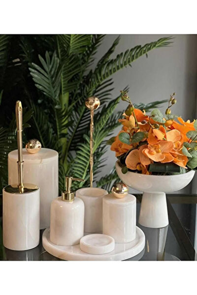 Sümeyra Marble Art Banyo Aksesuar Seti