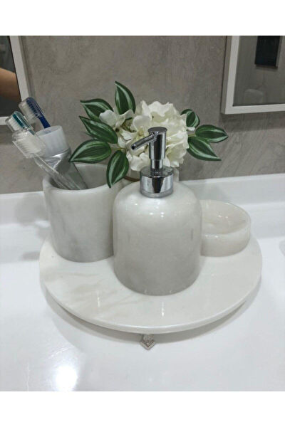 Sümeyra Marble Art Banyo Aksesuar Seti