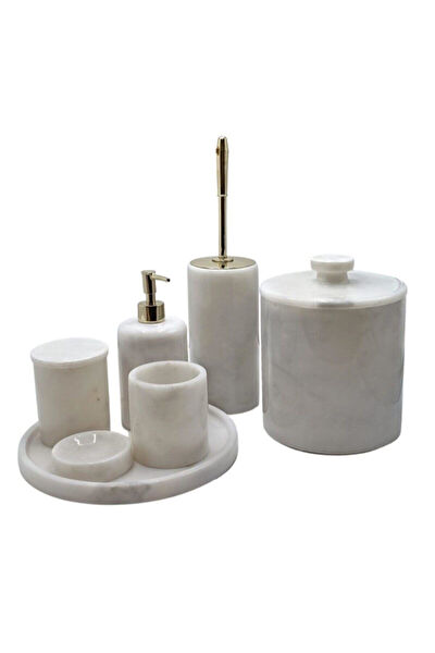 Sümeyra Marble Art Banyo Aksesuar Seti