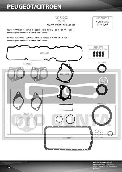 OTOCONTA Motor Keçesi