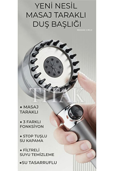 MSK ARMATÜR Duş Başlığı, Spirali, Seti