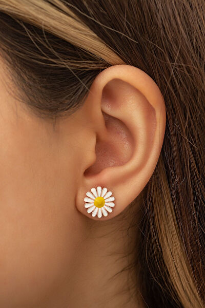 Papatya Silver Küpe