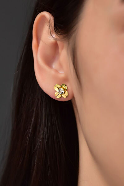 Papatya Silver Küpe