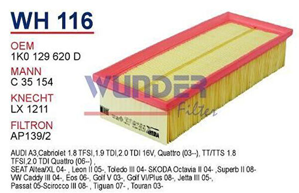 Wunder Hava Filtreleri