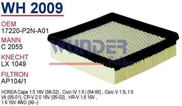 Wunder Hava Filtreleri