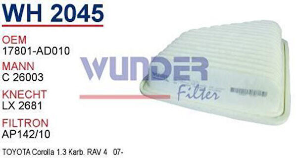 Wunder Hava Filtreleri