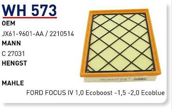 Wunder Hava Filtreleri