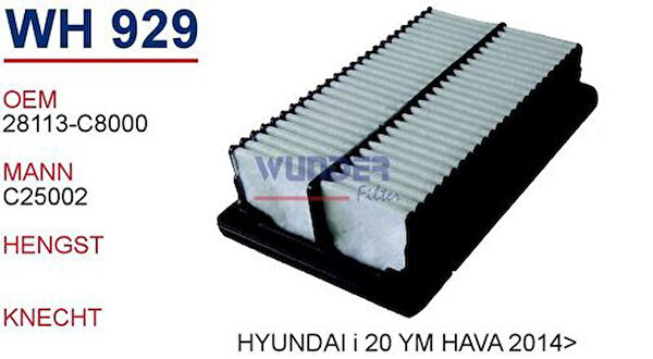 Wunder Hava Filtreleri